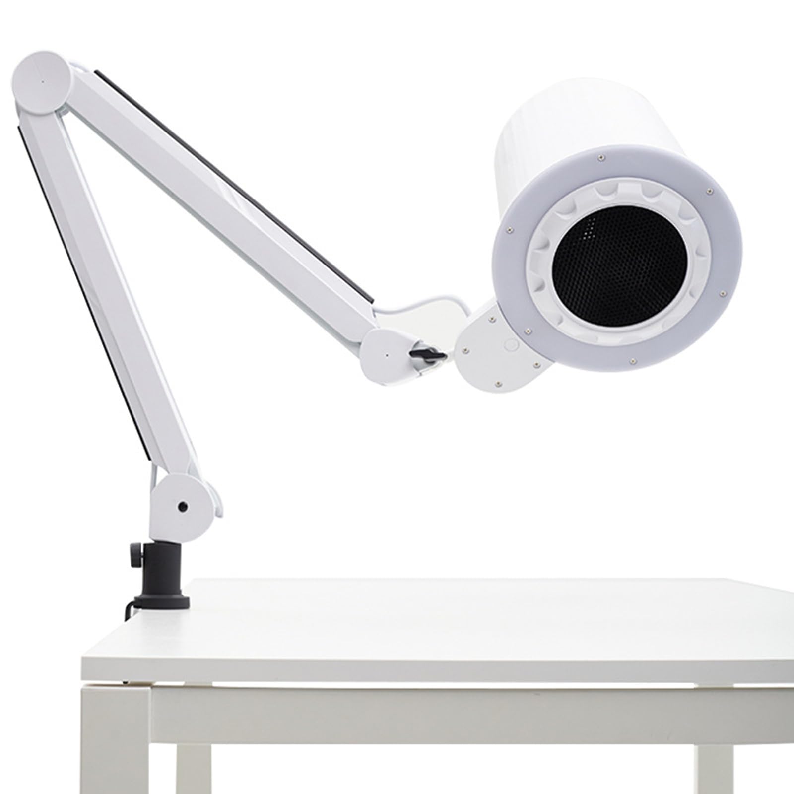 Aspiradora de uñas de 55 W, luz LED, 10 velocidades, ajustable, colector de polvo, pedicura, succión, herramienta de manicura para salón