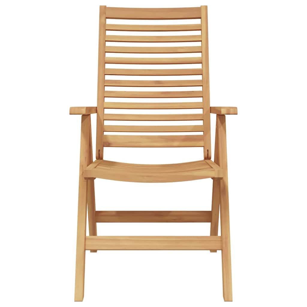2er Set Akazienholz Gartenstühle klappbar 52 x 64,5 x 108 cm Braun wetterfest modernes Design für Terrasse Balkon und Camping
