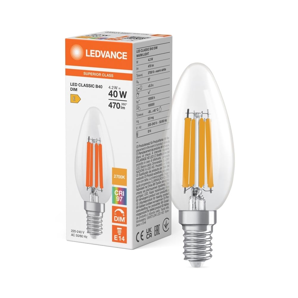 LEDVANCE LED bulbs of the brand model LED CLB40DIM 4.