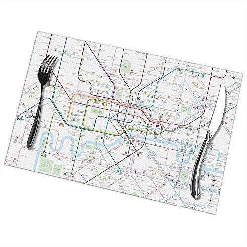 Suo Long Tabla del Tubo de Londres Manteles rectangulares Manteles Individuales, tapetes...