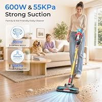 Cordless Vacuum Cleaner, 600W/55KPa/75Min Powerful Stick Vacuum Cleaner — image 2