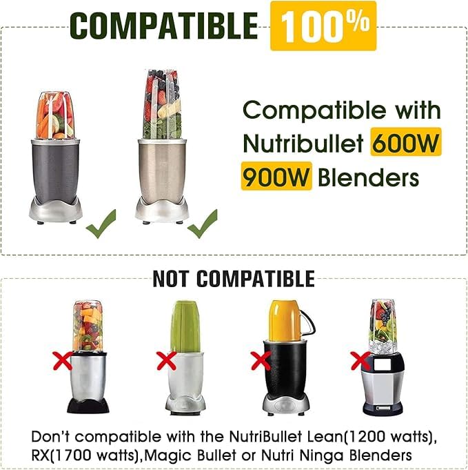 Sellos para NutriBullet 900W y 600W, pack de 2 miniatura 6