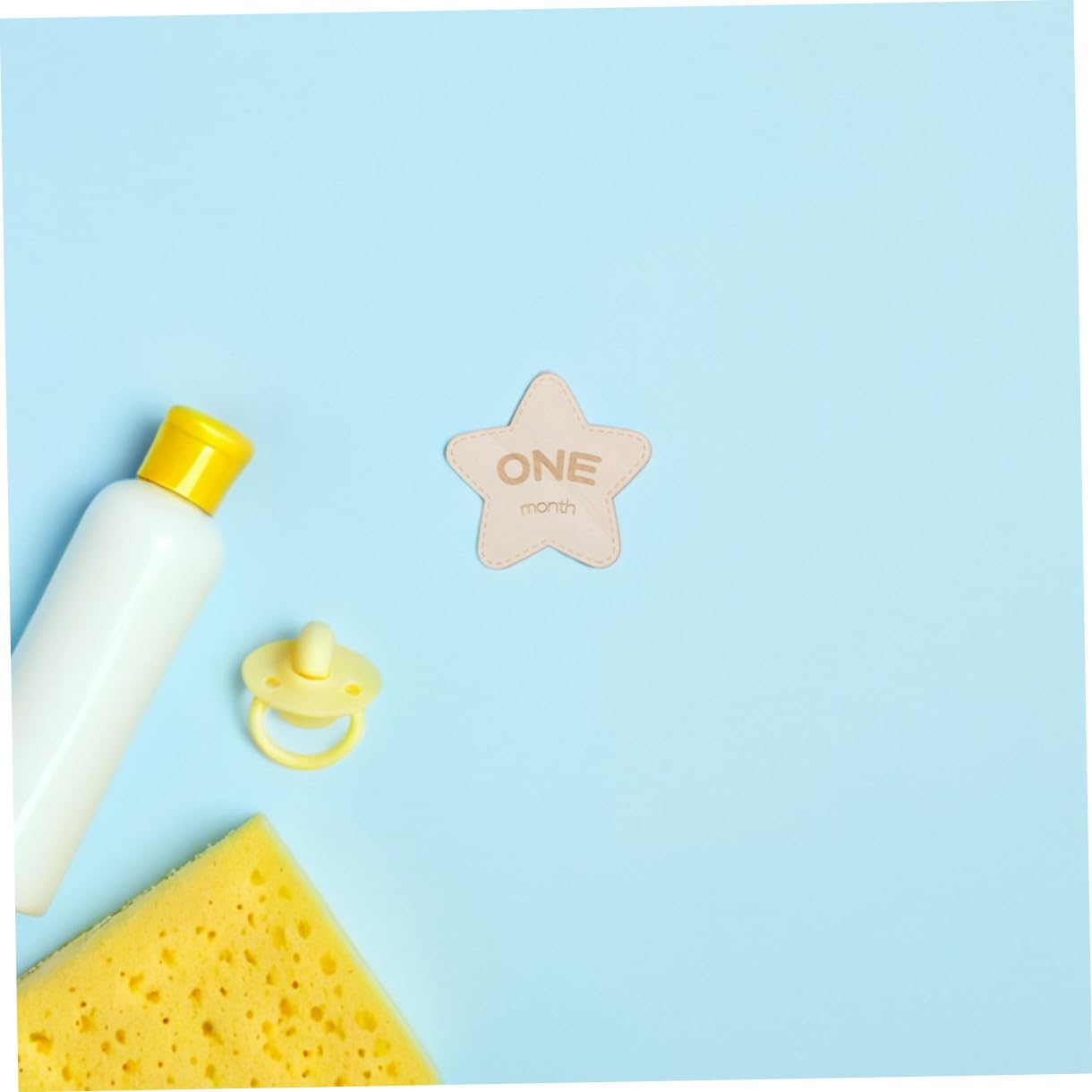 12 Piezas Tarjetas para Bebés de Madera de Discos Doble Cara para Recién Nacidos Accesorios de Fotografía Crecimiento Reversible