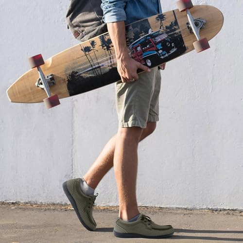 BARERUN Men's Barefoot Slip on Walking Shoes Wide Toe Box Running Shoes Casual Fashion Sneakers Comfortable Light-Weight Men's Loafers Business Dress Shoes for Driving Jogging Wedding Church Office 6