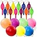 RUBFAC 80 Punch Balloons, Neon Punching Balloons with Rubber Band Handles, 18 Inches, Various Colors Punch Balls, for Daily Games, Weddings, Classroom Decoration