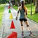 Mirepty 7 Inch Plastic Traffic Cones Sport Training Agility Marker Cone for Soccer, Skating, Football, Basketball, Indoor and Outdoor Games (4 Colors, 24 Pack)