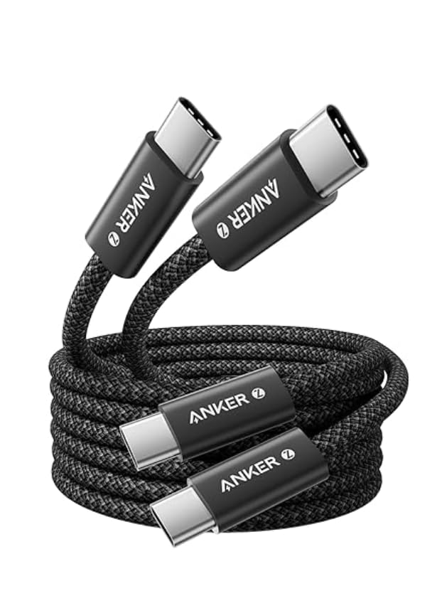 Anker Zolo USB C to USB C Cable 240W, Fast Charge (2-Pack, Black) | Braided Dustproof Slim Connector for iPhone 17 16 Pro Max, MacBook/iPad/Galaxy S24 (2 x 6ft Cables)-image-38