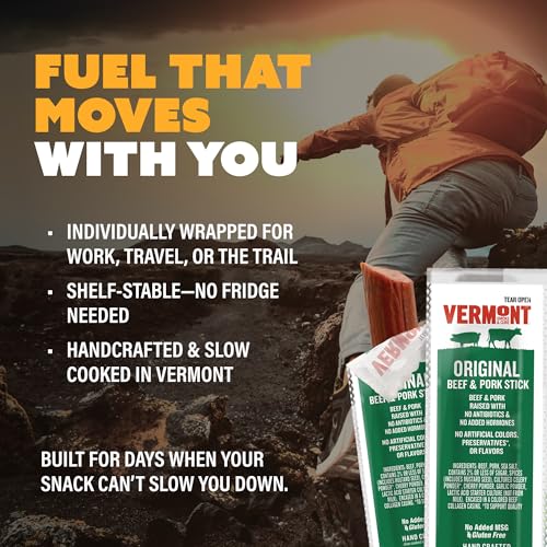 Vermont Smoke & Cure - Original Beef & Pork Meat Sticks - Protein Snacks - On the Go Healthier Snack for Adults & Kids - 0.5 oz, 8 Pouches, 48 Count - image 6