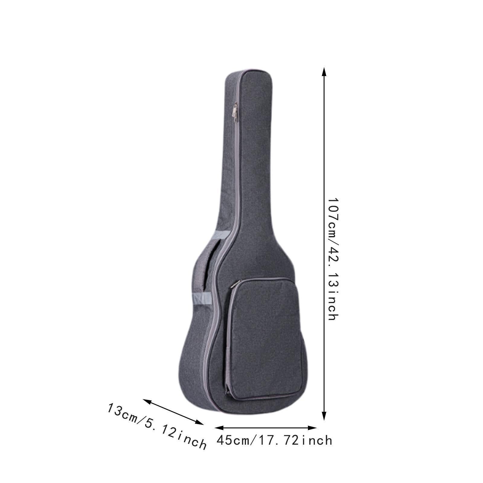 Custodia per chitarra acustica con tela e,grigio,107x45x13cm | resistente con eccezionale portabilità per tutti i giorni. Custodia elettrica da 41 pollici.