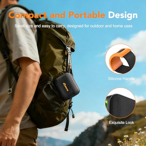 Portable Bluetooth Speaker Waterproof Gift: IPX5 HD Sound Up to 24H Playtime, TWS Pairing, Wireless Speakers with Lights, Mom Gifts, Outdoor|Travel| Camping|Pool|Beach Essentials Accessories-Black - Image 7