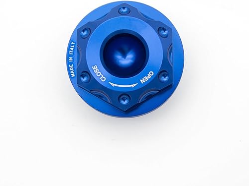 PROCNC Tapa de depósito de combustible de motocicleta de aluminio para Yamaha FZ6 FZ6R FZ1 YZFR6 YZFR6S YZFR1 FYZF R3 YZF600R YZF750 (azul)