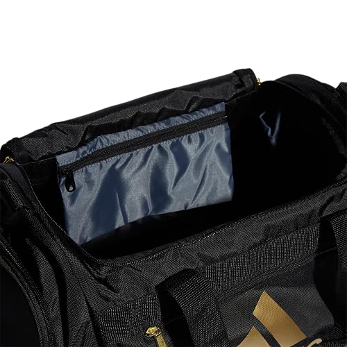 adidas Defender 4 Small Duffel Bag, Black/Gold Metallic