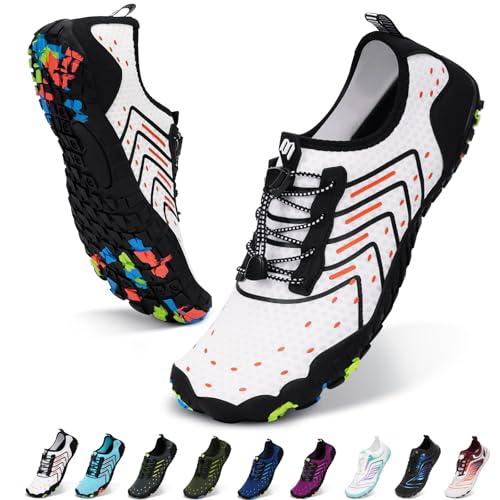 Hike Barefoot Water Shoes Women Men Footwear Wide Toe Quick-Dry Pro Barefoot Swim Beach Breathable Grounding Shoes Non-Slip Aqua Socks Shoe for Pool Walking Kayaking Hiking Surfing