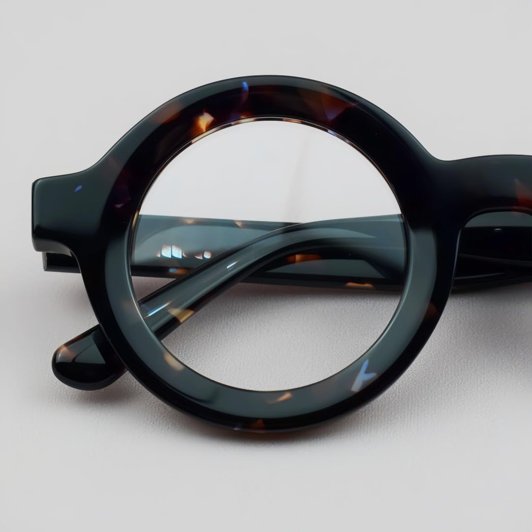 Okulary przeciwsłoneczne z octanu w modnej, okrągłej oprawie retro
