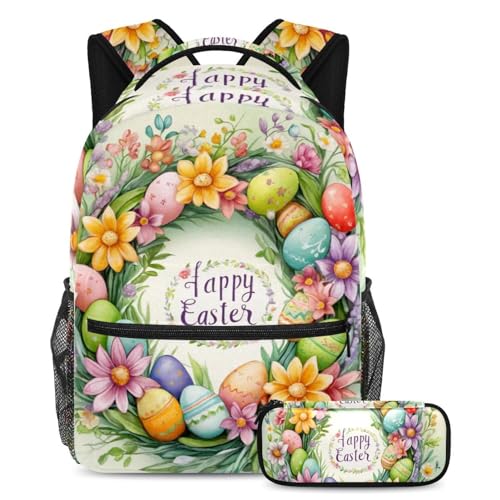 Sac à dos avec trousse à crayons fille garçon école multicolore de jour