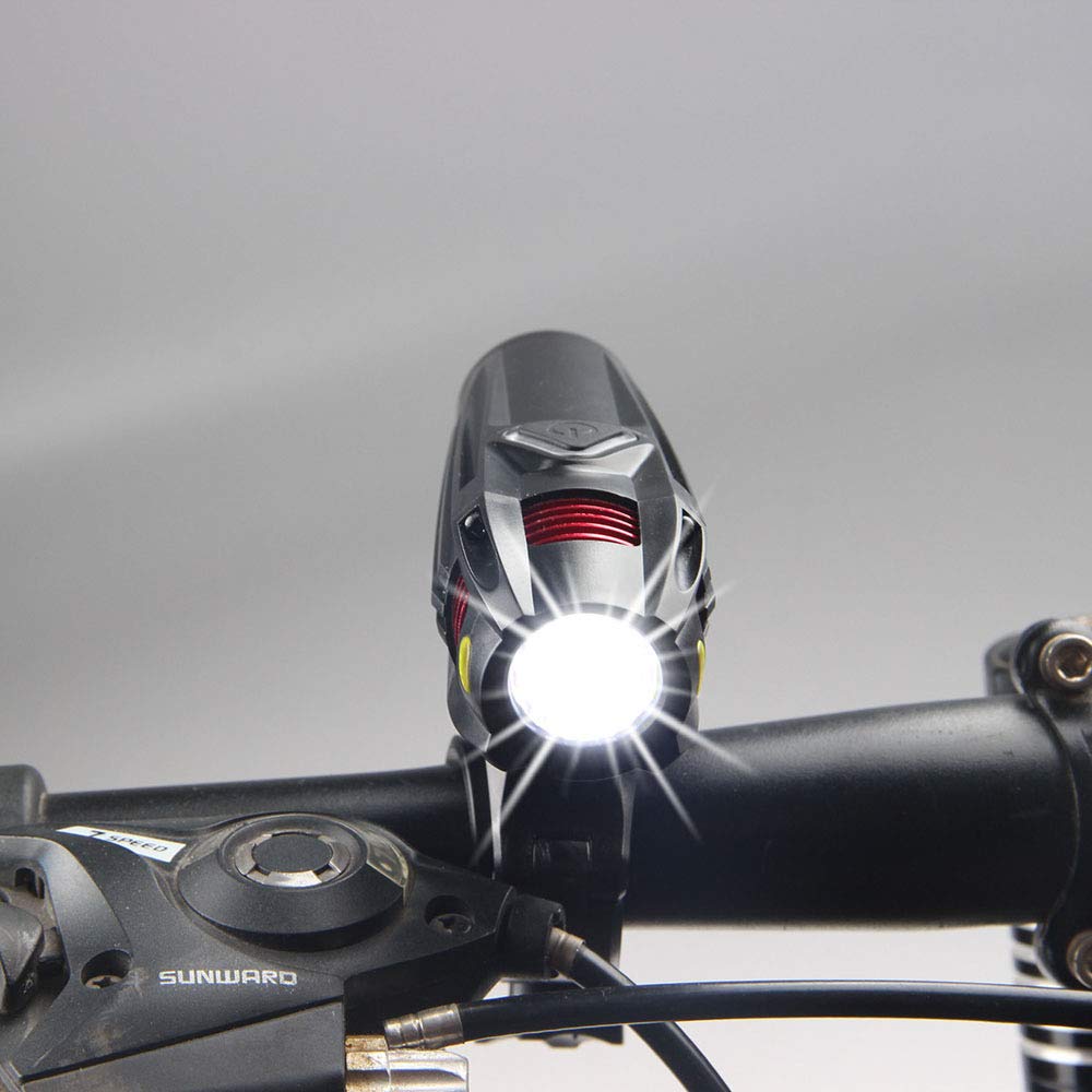 Éclairage vélo Avant et arrière Rechargeable par USB, Super Lumineux et étanche, Phare et feu arrière LED pour vélo de Route/VTT