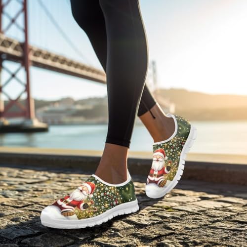 Image of Floral Sneakers for Women Colorful Art Shoes for Women Slip On Casual Work Shoes