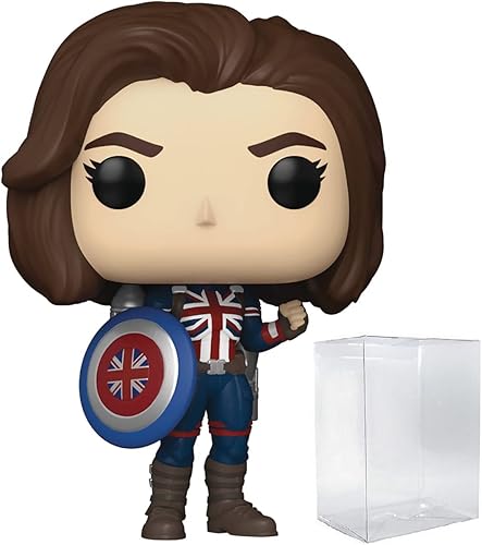 POP Pop! Marvel Doctor Strange Multiverse of Madness Captain Carter Figura de vinilo POP (Con funda protectora compatible con POP Box), multicolor,