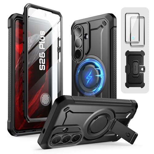 SUPCASE for Samsung Galaxy S26 Plus Case with Stand (UB Pro Mag), [2 Front Frames] [Compatible with MagSafe] [Built-in Screen Protector & Belt-Clip] Protective Phone Case for Galaxy S26 Plus