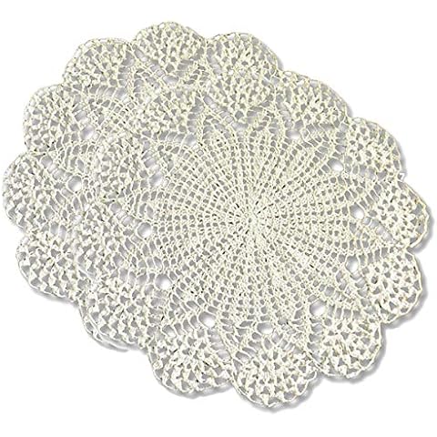 14 Inch Round 100% Cotton HANDMADE Crochet Lace Doilies Placemat Coaster (2) Cover