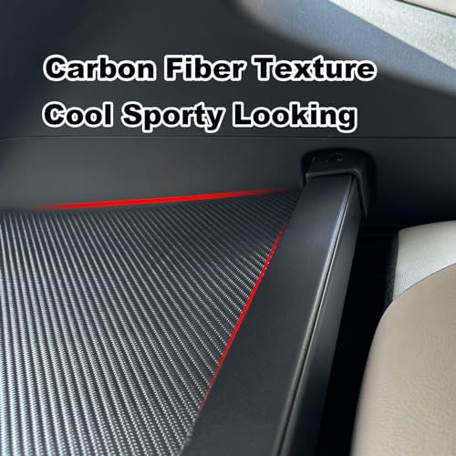 Image of Cargo Cover for 2022-2024 2025 2026 Jeep Grand Cherokee Accessories(2 Row; WL) 4XE,Carbon Fiber Look Retractable Storage Tonneau Luggage Security Shield Shade Privacy Trunk Cover