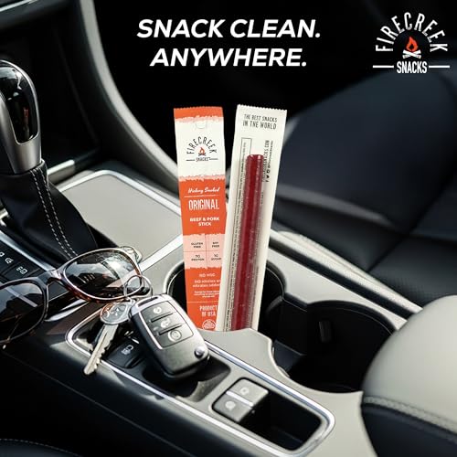 FireCreek Snacks Original Beef Sticks, Hickory Smoked, 7G Protein, 20 Pack - image 6