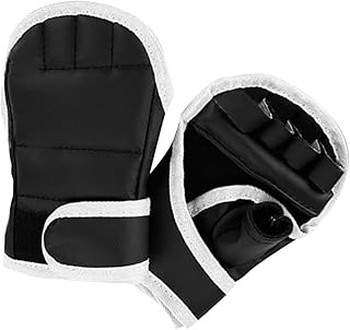 Kisangel 1 Par De Luvas De Luta De Boxe Luvas Pretas Luvas De Boxe Pretas Pano Oxford Suprimentos De Kickboxing Preto Luvas De Kickboxing Luvas De Treinamento Aldult Taekwondo Suprimentos