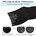 GOO GOO Clip in Hair Extensions Real Human Hair, Remy Human Hair Extensions Clip ins for Women, Natural Human Hair, 22inch 150g 7Pcs, 1B Natural black