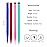KGBFASS 22 Colored Clip in Hair Extensions Blue Straight Hair Extensions Clip in for Kids Multi-Colors Party Highlights Hairpieces(Blue,Pink)