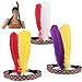 HOWAF Indianer Kopfschmuck Damen Indianer Stirnband Federschmuck Indianer Haarband Haarschmuck Unisex-Erwachsene für Fasching Karnevals kostüme Zubehör Indianerkostüm Accessoire