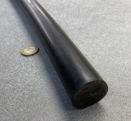 Black Neoprene Rubber Round Rod 75A 1.25" (1-1/4") Diameter x 36" Length 1 pc