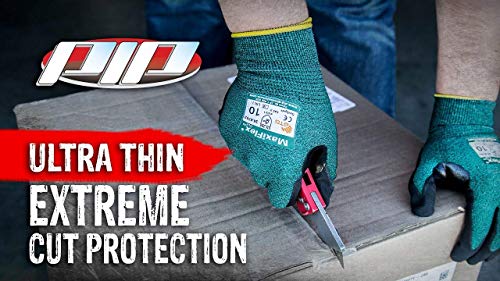 Atg Maxiflex Cut 34-8743/Xl Cut Resistant Nitrile Coated Work Gloves With Green Knit Shell And Premium Nitrile Coated Micro-Foam Grip On Palm & Fingers Xtra Large (One Dozen) #TOP5
