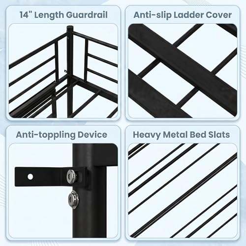 Bunk Bed with Power Outlet and LED Lights