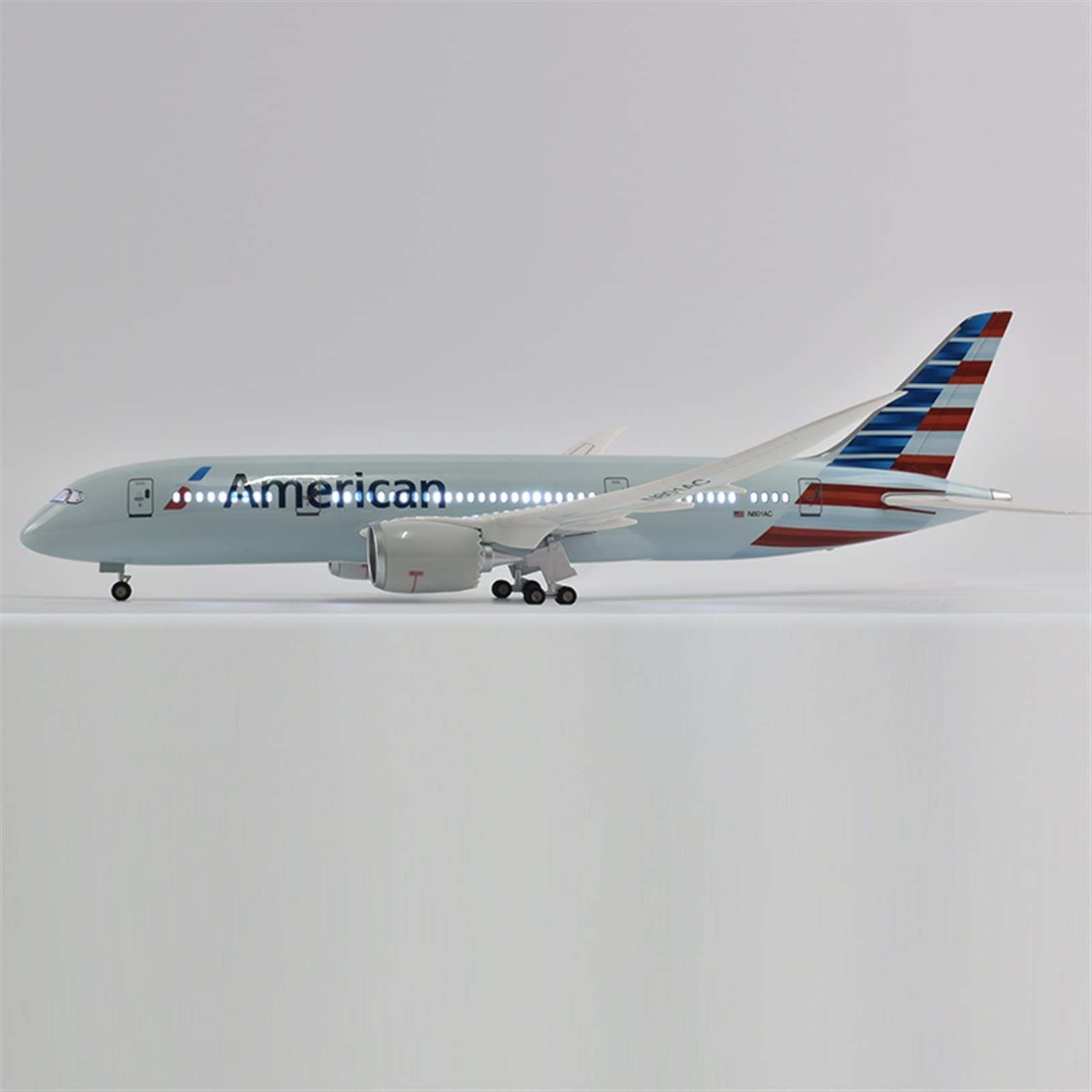 Aerei Modello su Piccola Scala 43 cm Americani per 787 Kit di Costruzione di Modelli di Simulazione in Resina pressofusa in Scala 1/144 (Senza Luce)