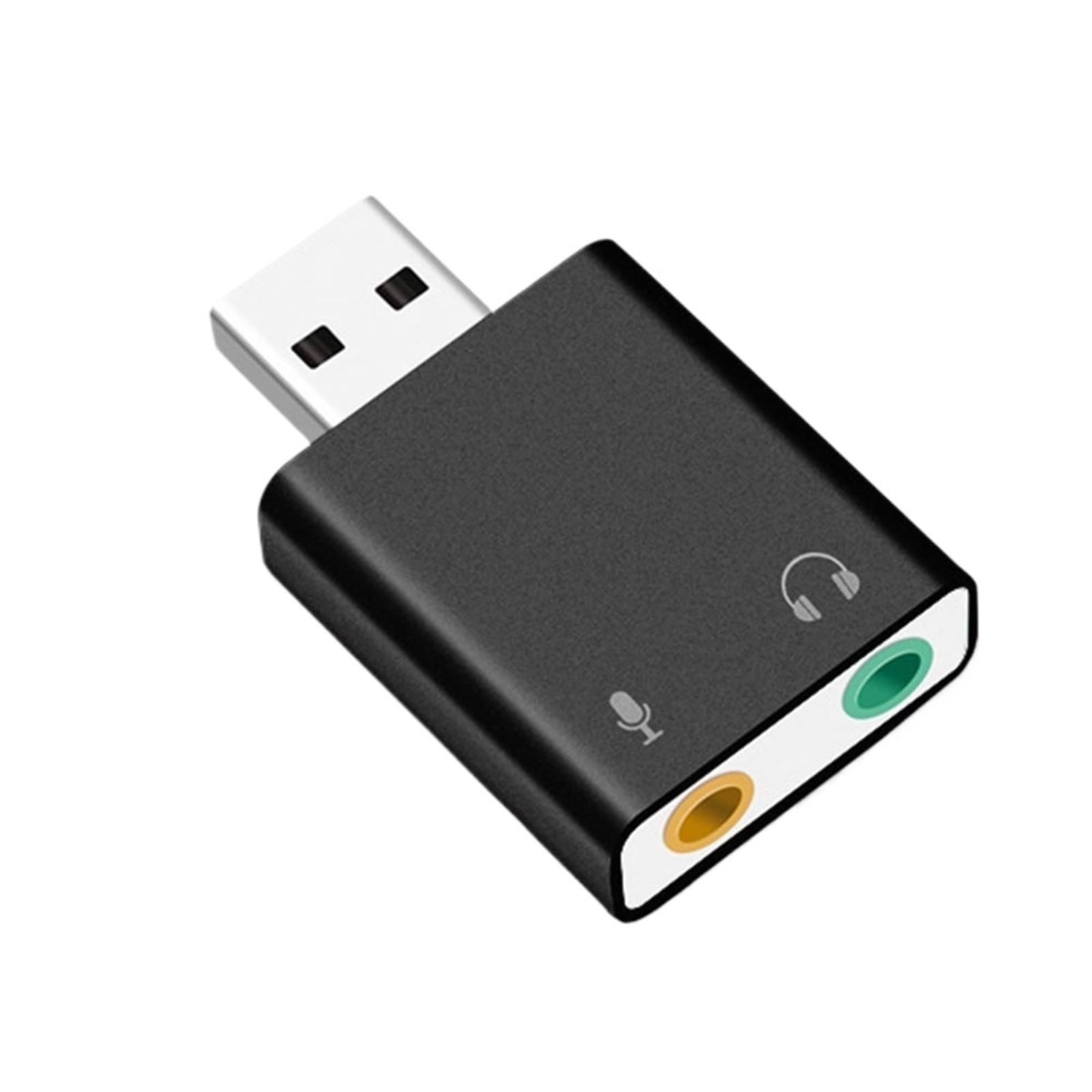 Tarjeta de Sonido de Audio Externa USB 2.0 Convertidor USB a Conector de 3,5 mm Adaptador de Auriculares Tarjeta de Sonido de micrófono Virtual 7.1 Canales for computadora portátil