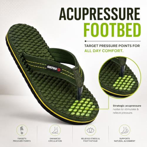 Image of ORTHO JOY House Slipper for Women's Care | Orthopaedic | Diabetic | Acupressure | Comfortable | MCR | Flip Flop Ladies and Girl's Home for Daily Use