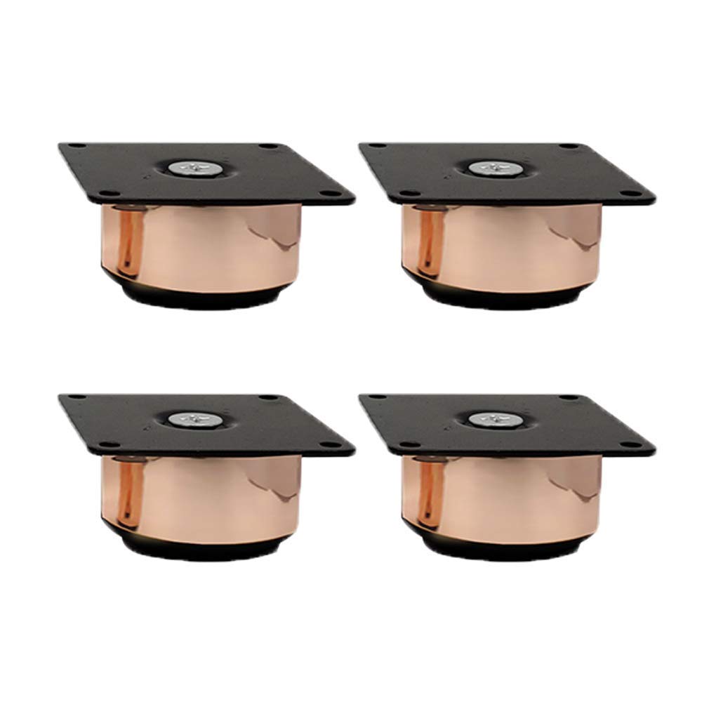 Patas de acero inoxidable redondas para mesa y sofá juego de 4 piezas de 5 cm