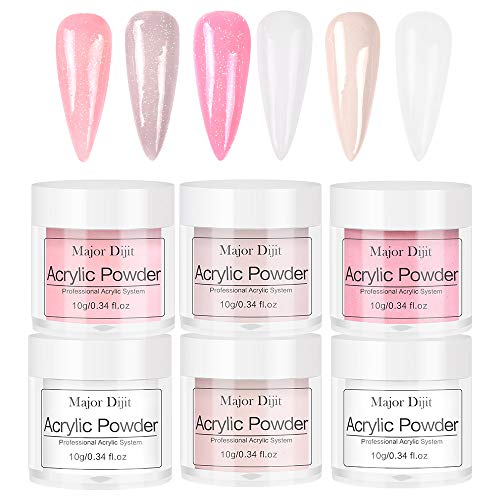 Acrylic Powder And Liquid Set Anself 3 Colors Acrylic Powder, Nail Brush,Nail File, Nail Forms, Glass Cup, Acrylic Nail Base Starter Kit #TOP1