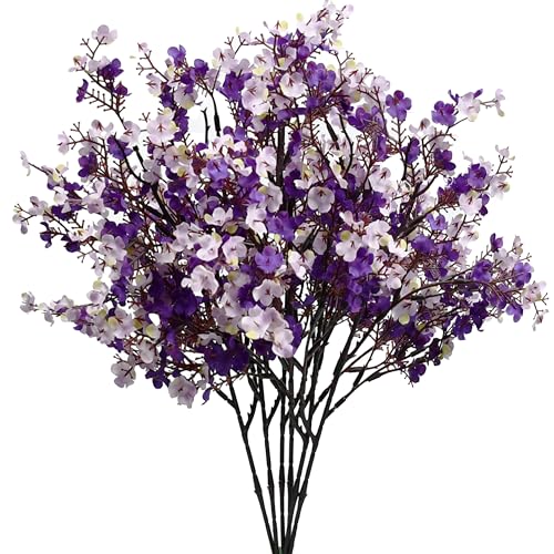 Image of Mandy's 6 Bundles Artificial Shades of Purple Baby's Breath Flowers