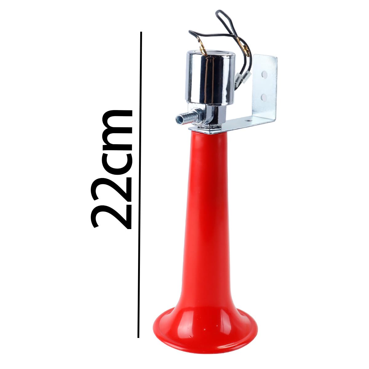 Klaxon à air turc 180 dB, rouge, universel, 12 V, 24 V, pour camions, caravanes, voitures, SUV, motos, son puissant, alerte de sécurité, durable