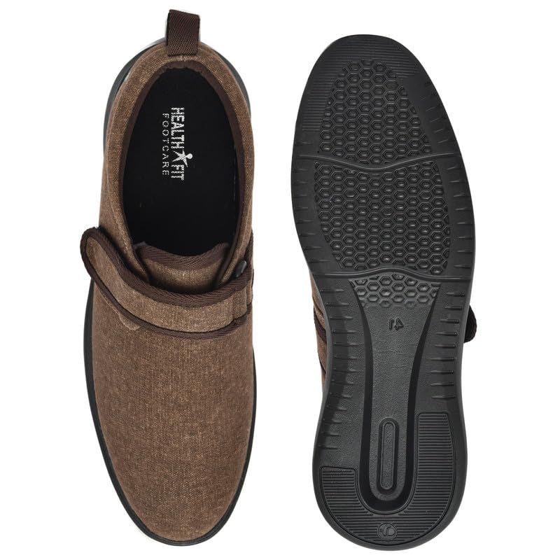 Image of HEALTH FIT Orthopedic & Diabetic Shoes Breathable & Adjustable Strap Soft Sole Ultra-Lightweight Casual /Sport Shoes for Men's 723
