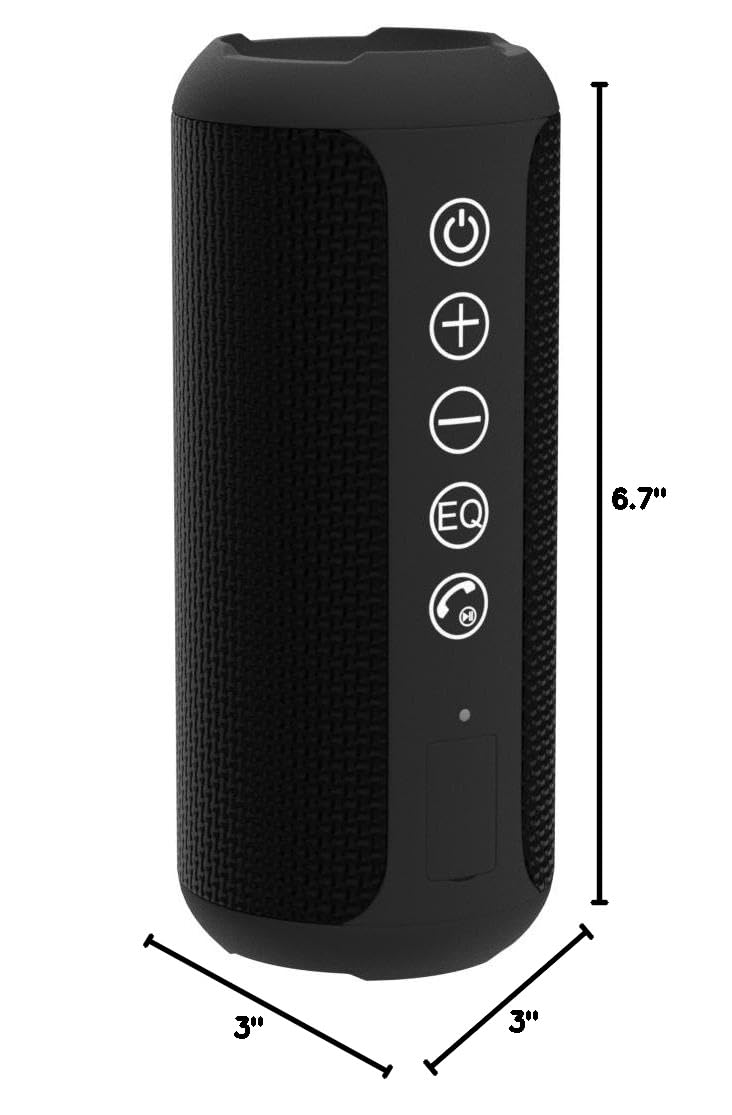 Ortizan Portable Bluetooth Speaker: IPX7 Waterproof, 24W Loud Sound, Deep Bass, Bluetooth 5.3, LED Lights, Wireless Stereo Pairing, 30H Playtime, for Home/Outdoor/Party/Beach, Birthday Gift (Black) - Image 8