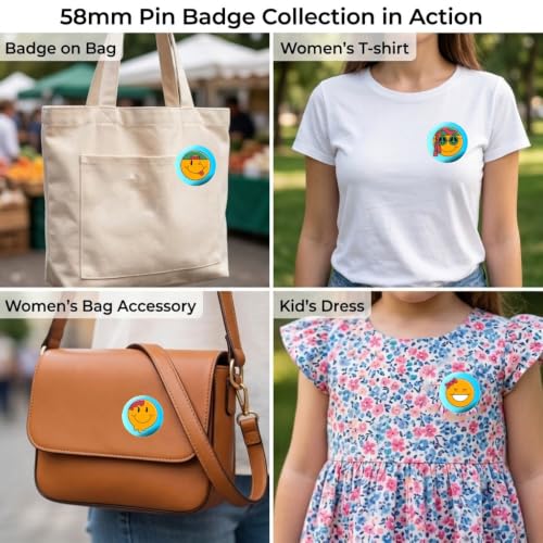Image of Motivational Pins Badges 58mm Size | Round Button Badges | Inspirational Quotes | Return Gift | Event Badges | Kids Badges | Women brooches | Perfect for Backpacks