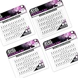 Ardell False Eyelashes Double Up Individuals Knotted Long Black 4 Pack