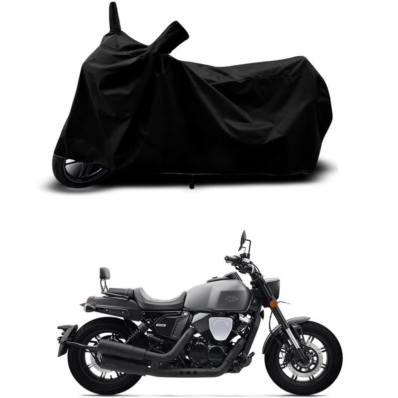 Image of 100% Scratchproof /UV-Rays /Heat Protection /Birds Dropping /Water Resistant /Dust Proof /Waterproof /Bike Scooty Two Wheeler Body Cover Compatible for K-Light 250V Matte BS6 All Varient[Black]