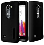 LG RISIO Case, Phonelicious LG RISIO (Cricket) Slim Dual Layer Durable Hybrid Dynamic Shockproof Astronoot Phone Tuff Cover + Screen Protector & Stylus (BLACK MATTE)