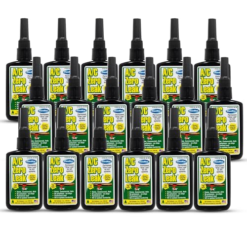 Image of A /C Zero Leak, Fluorescent Yellow 4 Oz, Permanent Stop Leak, Chemical Weld Formula for Automotive, Commercial & Residential HVAC, Compatible with All AC Lubricants (Pack of 18) (90-699)