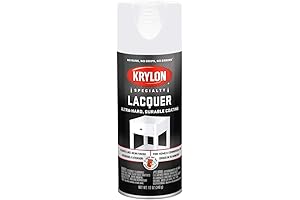 Krylon K07031777 White Specialty Lacquer Spray Finish, Gloss - 12 oz