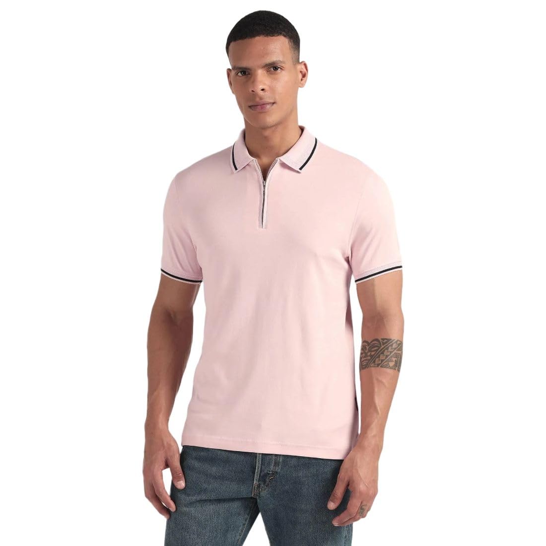 flying machine Men's Regular Fit Polo T-Shirt | Solid Pattern-picture-14
