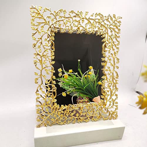 JDJUBOA Picture Frames,Pictures Elegant Gold Textured Handcrafted Picture Frame for Tabletop Display(6inch)